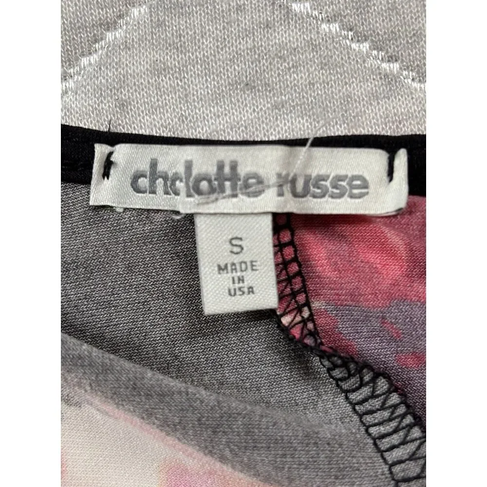 Vintage Charlotte Russe Dress Women Small Black 90s Y2K Romantic Floral Prom USA